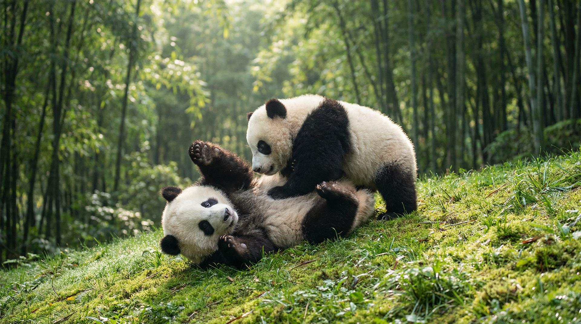 寸止挑战熊猫嬉戏视频